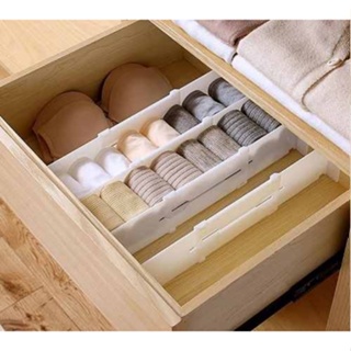 Kit 4 Organizador Divisoria De Gavetas Ajustavel Branco em Oferta na Shopee