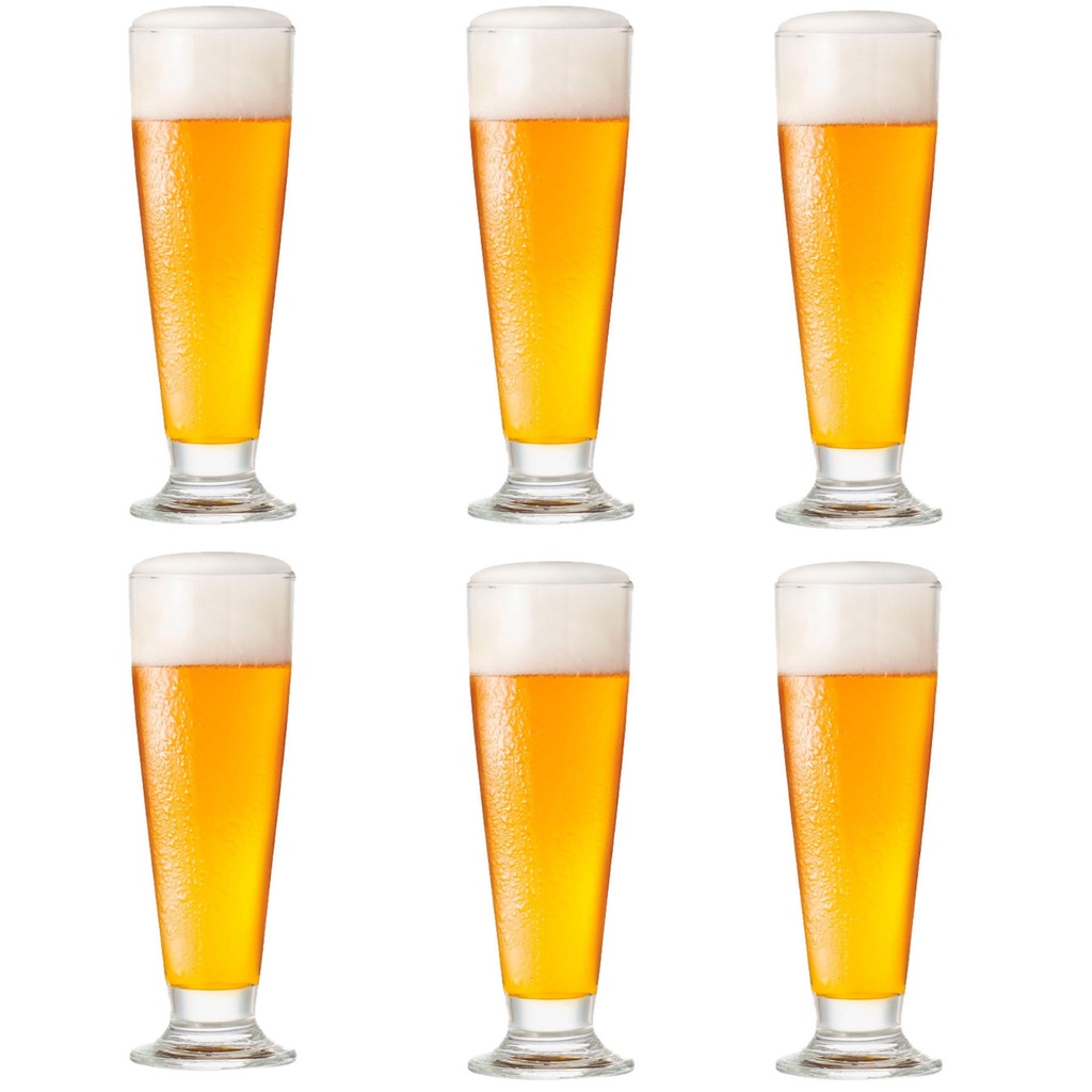 Jogo de Copo Tulipa Chopp Cerveja 300 ml Nadir kit 6 Peças