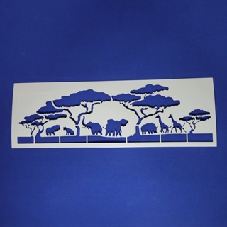 Stencil para Pintura Savana 10x30cm em Oferta na Shopee