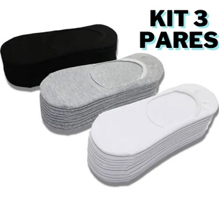 Kit 3 Meias Sapatilha Feminina soquete Invisível