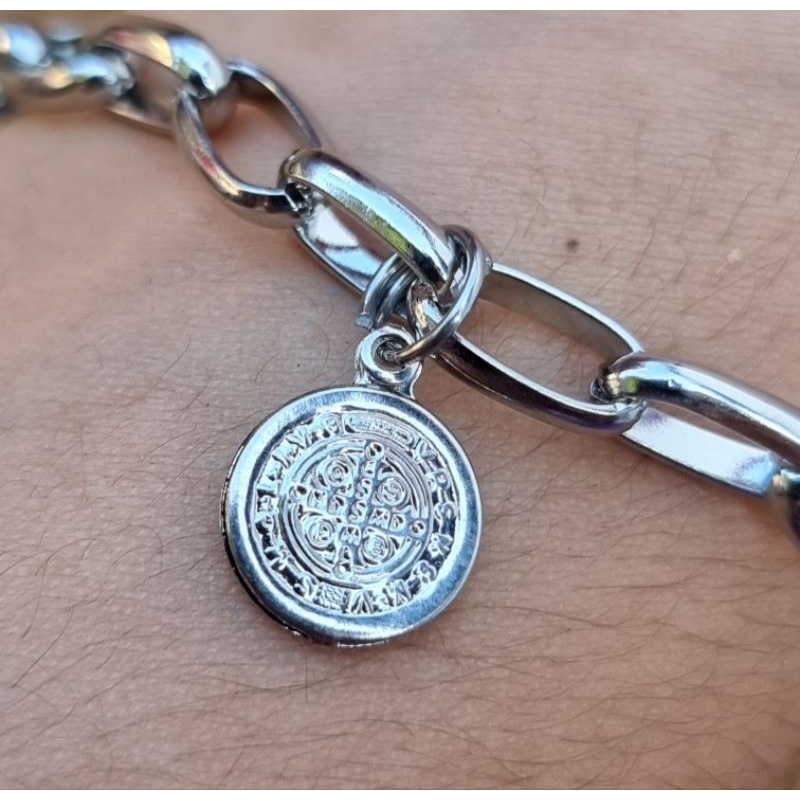Mini Medalha de Aço Inox de São Bento ou Nossa Senhora das Graças, Aparecida e Guadalupe.