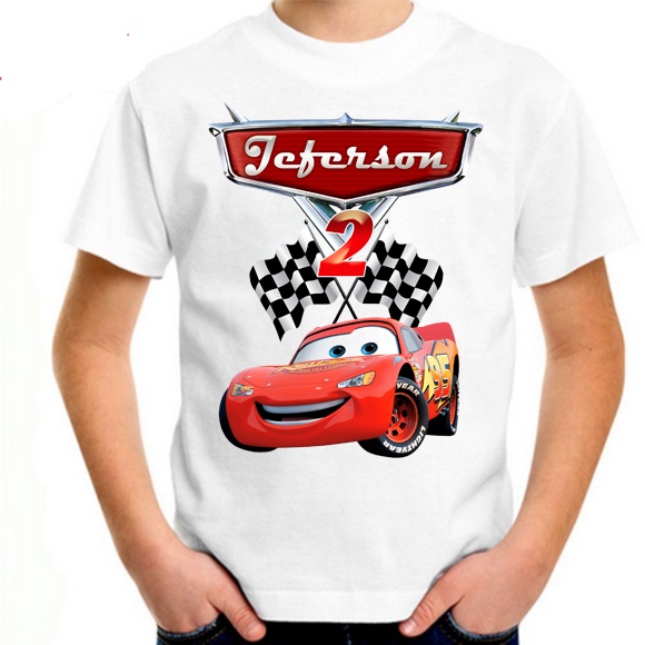 Camiseta Carros disney Personalizada (LEIA A DESCRIÇÃO) em Oferta na Shopee