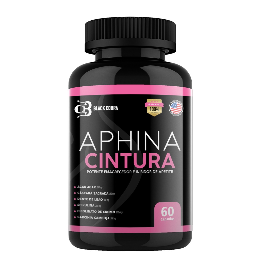 Aphina Cintura 60 Caps Black Cobra em Oferta na Shopee