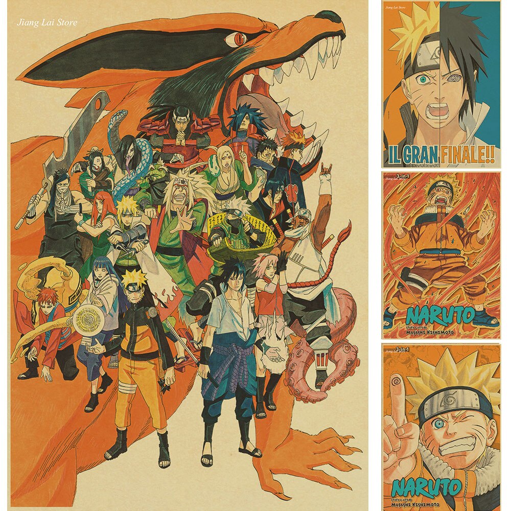 Poster Anime  Vintage  Retr  Anime  Posters Uzumaki Naruto 