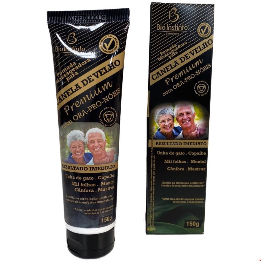 Pomada Massageadora Canela De Velho Premium 150g - Bio Instinto em Oferta na Shopee