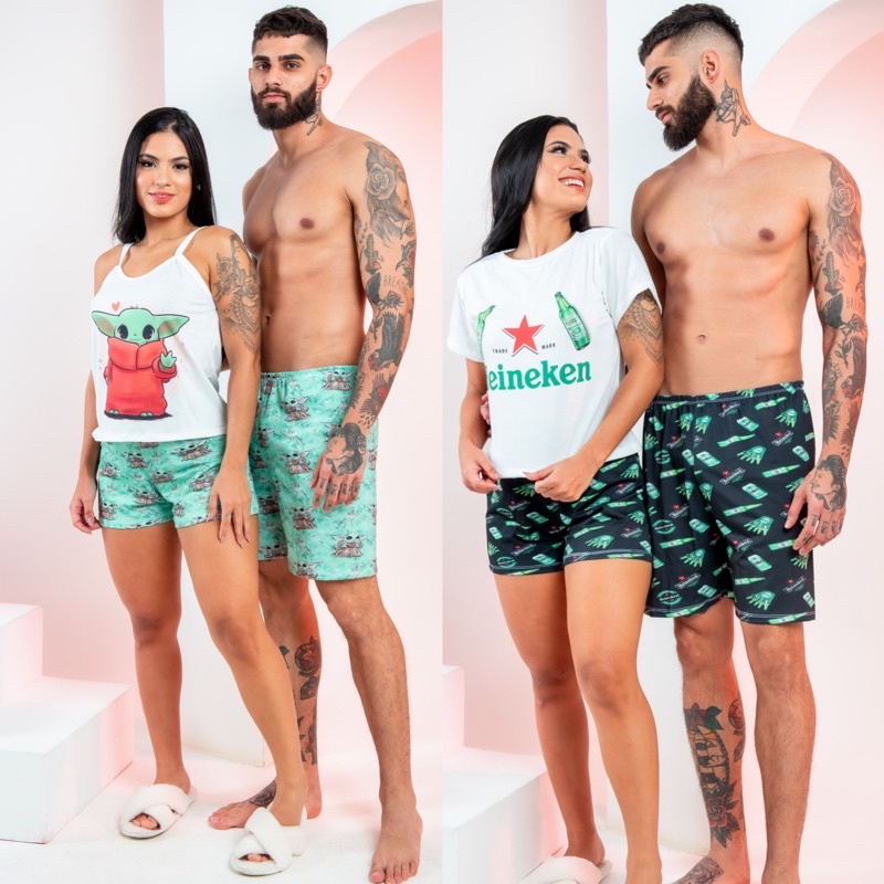 Pijama Casal - Kit Mozão - Kit Casal / Roupa de Dormir em Oferta na Shopee