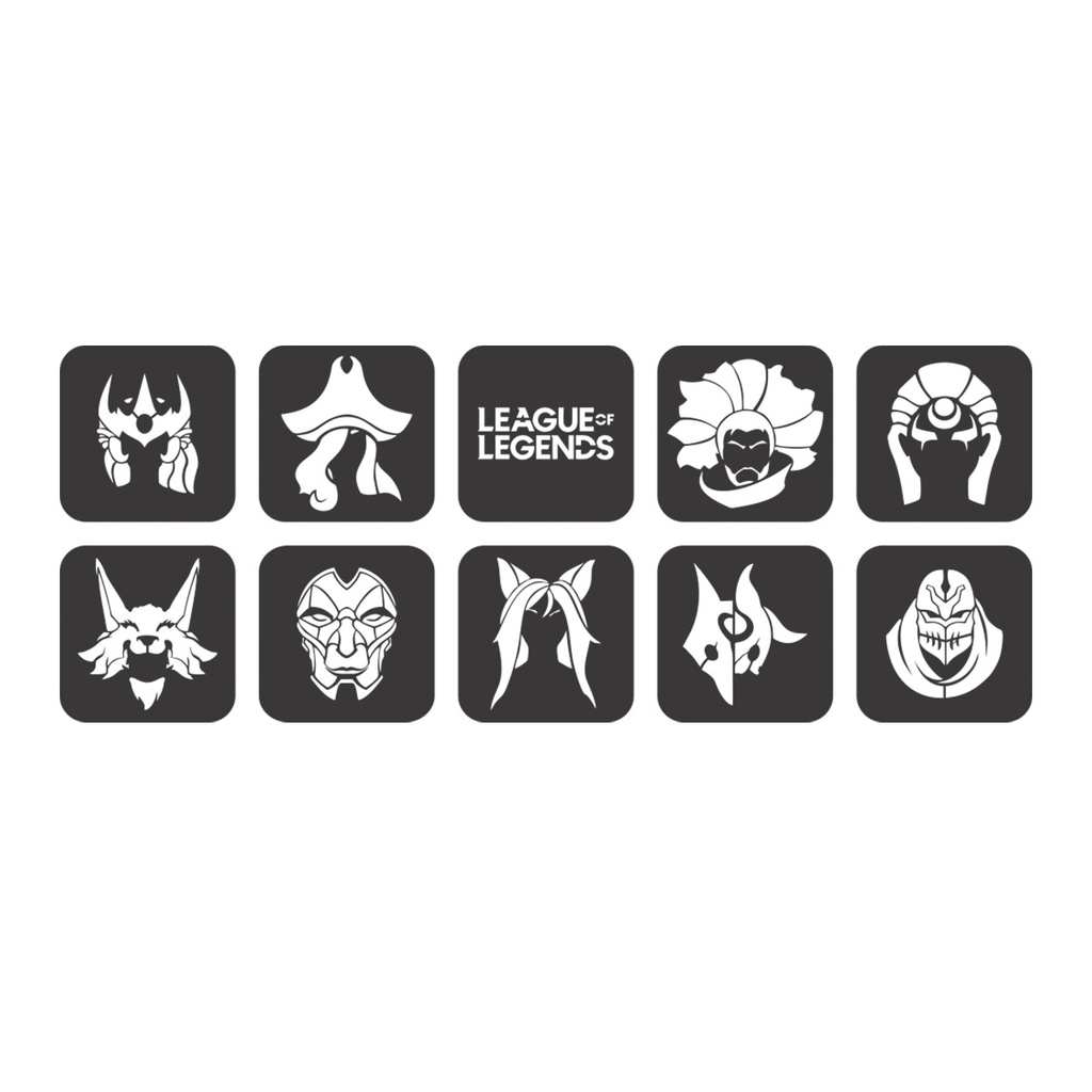 Quadros Decorativo Vazado Kit League Of Legends 3mm Mdf Preto Fosco Shopee Brasil 7052