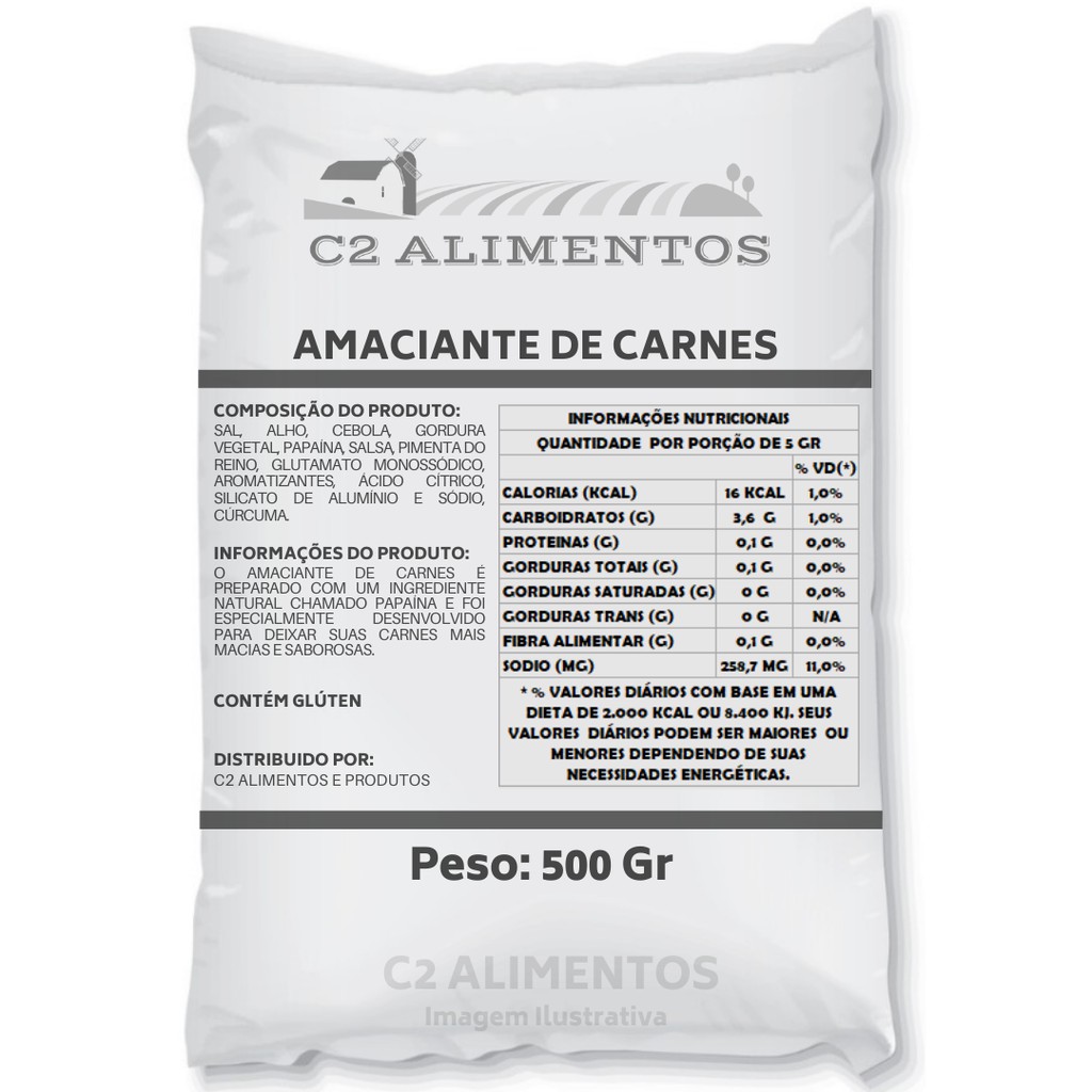 Amaciante de carne 500gr- ideal p/ churrasco Pronta Entrega | Shopee Brasil