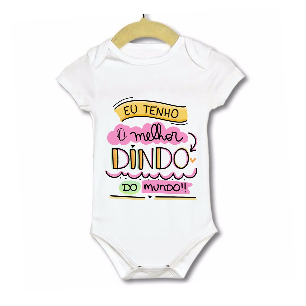 Body infantil Eu tenho o melhor dindo do mundo menina
