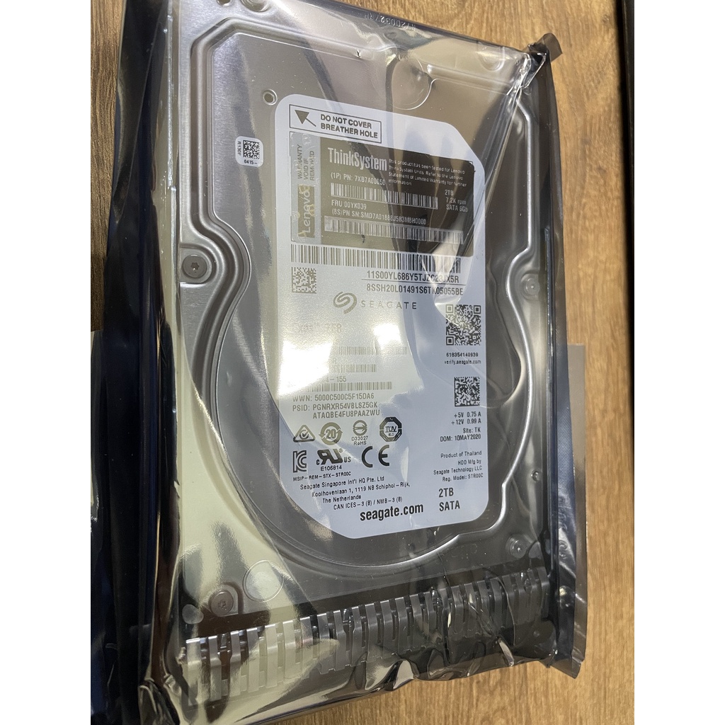 HD Servidor Lenovo SR650 2tb 7.2K SATA FRU 00YK039 ST2000NM0055