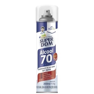 Álcool Aerosol Super Dom 70% 300ML