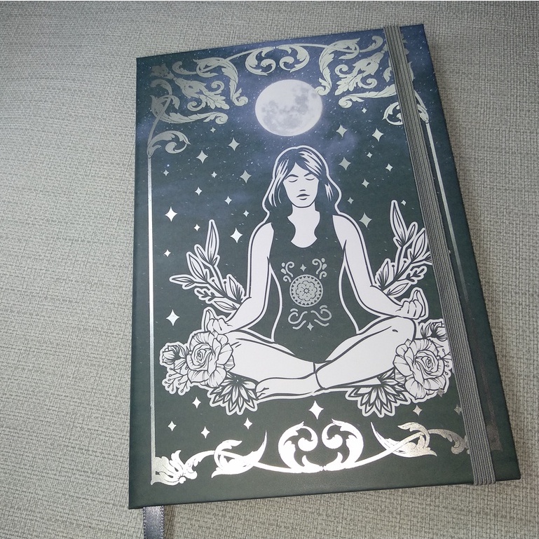 Caderno Capa Dura Energia Lunar Artesanal | Grimório Diário de Escrita | Caderno Místico