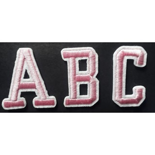 Kit 10 Letras Bordada Rosa Branco Preto Vermelha Azul Lilas  Patche Aplique Personalizar Roupa Jaqueta em Oferta na Shopee