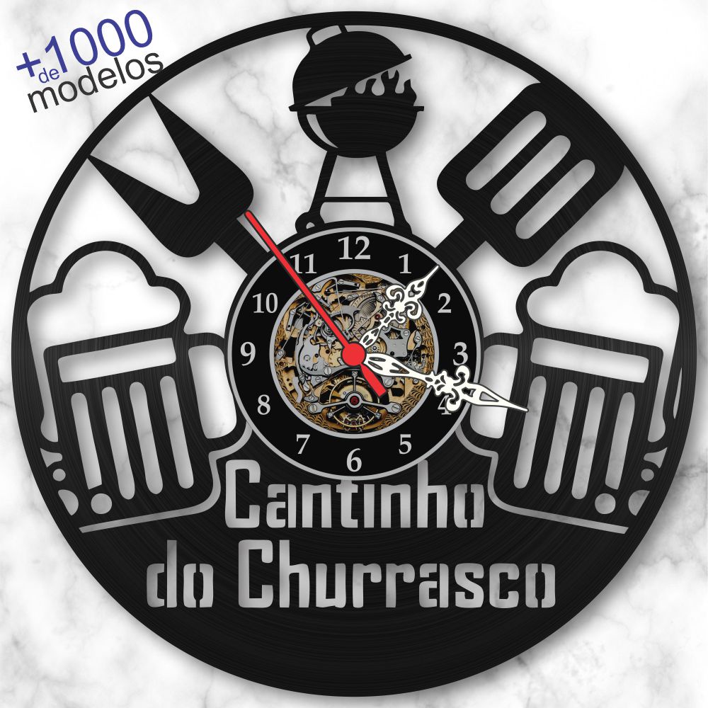 Relógio Parede Cantinho Churrasco Vinil Lp Decoração Retrô - Presente Criativo Pai Tio Primo Filho em Oferta na Shopee