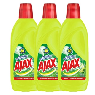 Kit com 3 Limpador Diluível Ajax Fresh Lemon 500ml Cada em Oferta na Shopee
