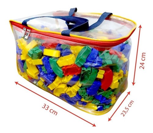 Brinquedo Bolsa Plástica Monta Peça Encaixar Fácil C/1000pcs
