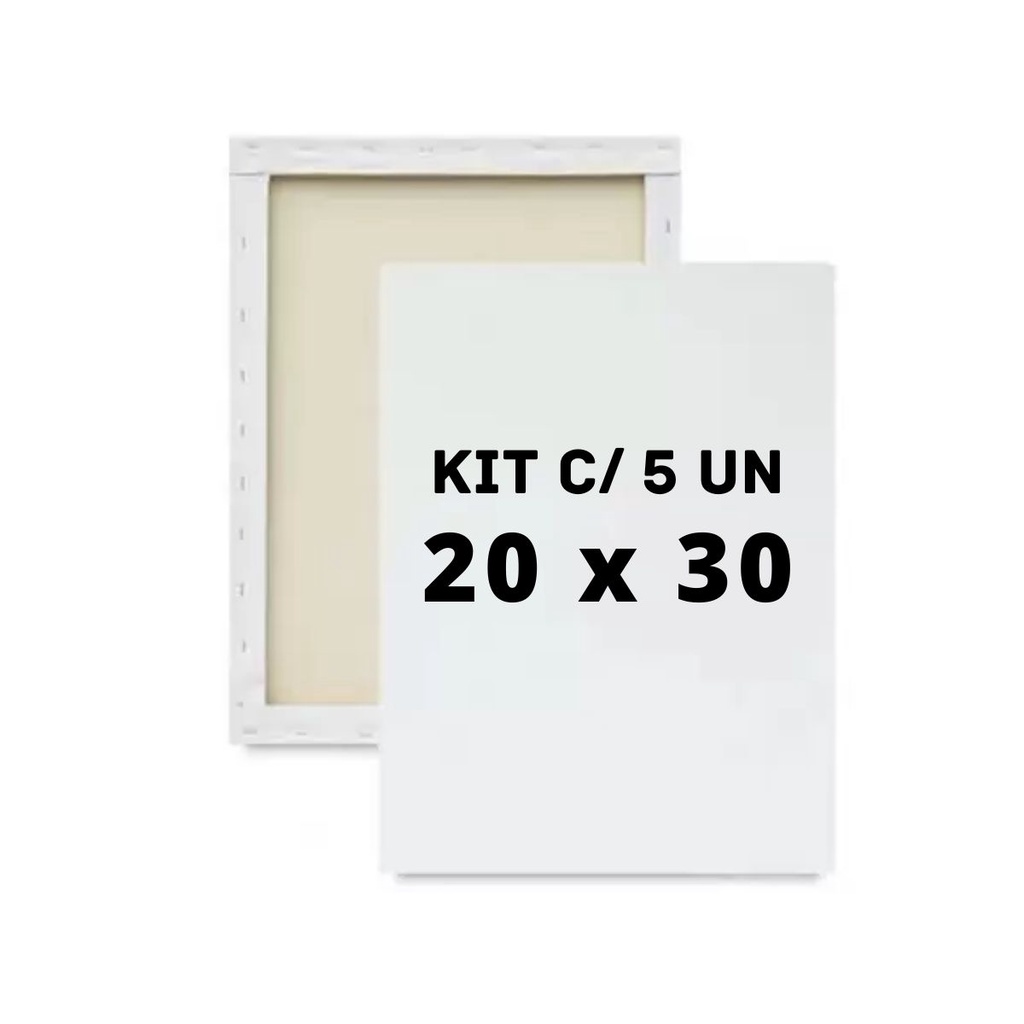 kit 05 Tela de Pintura 20x30cm Branca - 100% Algodão em Oferta na Shopee