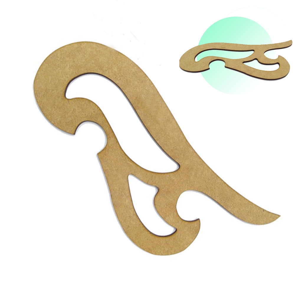 Régua Curva Francesa 1111 Mdf Patchwork Costura Modelista