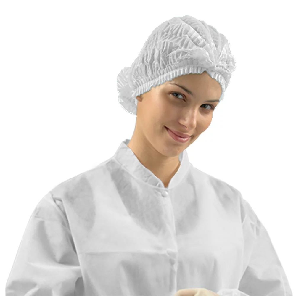 Touca Descartável em TNT Branco - Pacote com 100 Unidades em Oferta na Shopee