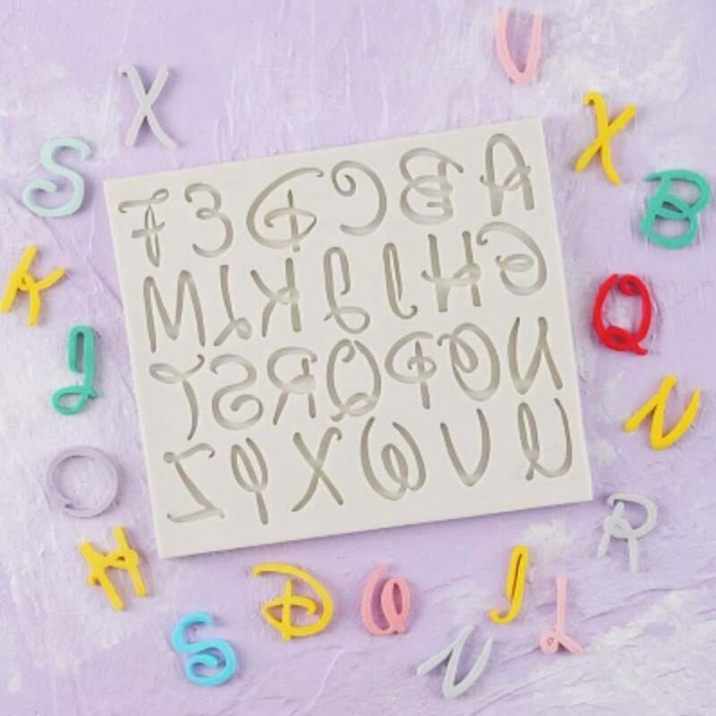 Molde De Silicone Alfabeto Letras Maiúscula Disney Para Confeitaria/biscuit em Oferta na Shopee