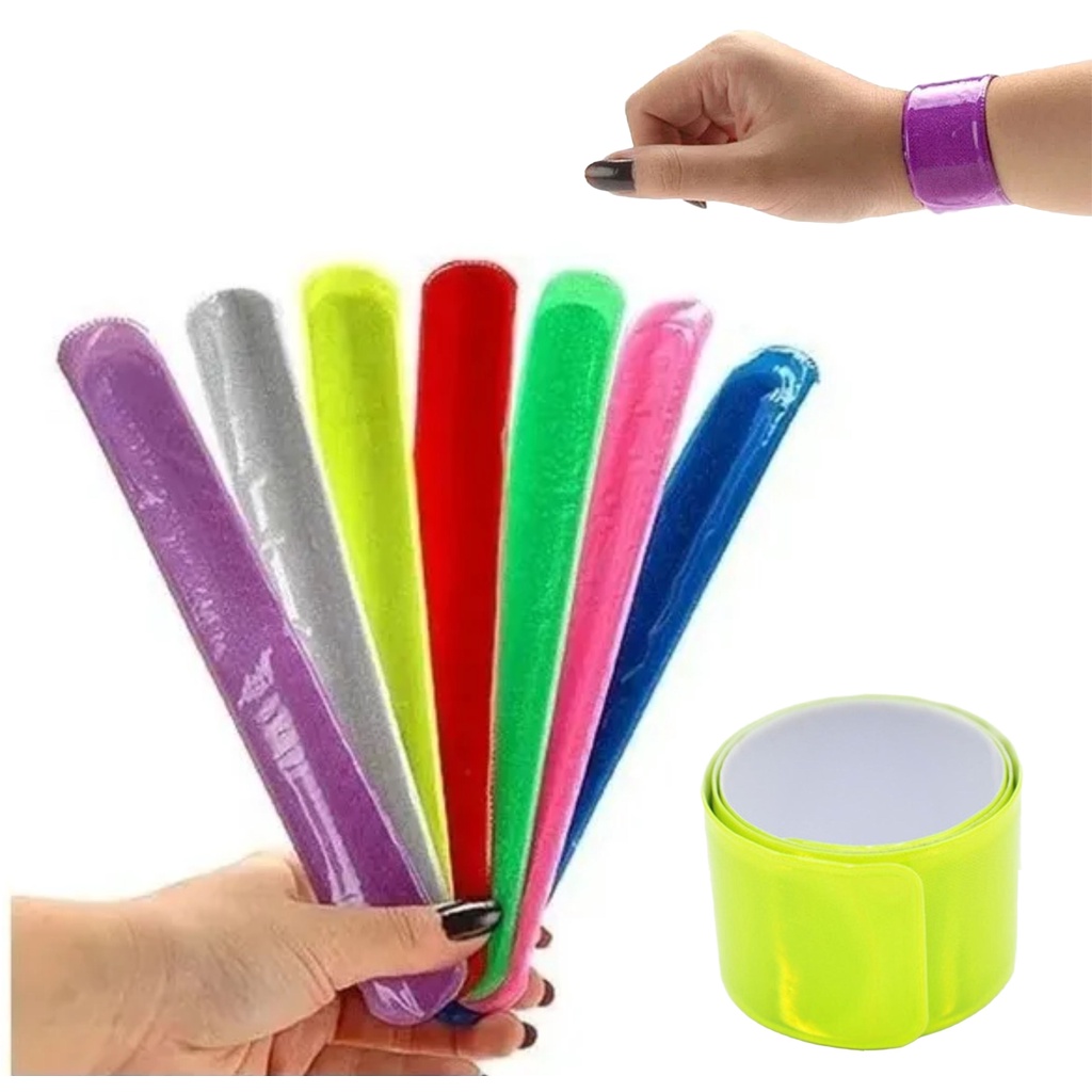 Pulseira Bate Enrola Lisa Colorida Festa Neon - Diversas Cores | Shopee ...