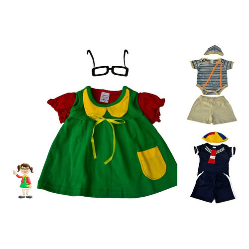 Fantasia Bebe Kiko Ou Chiquinha Ou Chaves Menino E Menina, Festa Mês, Mesversário, Enxoval do Bebê