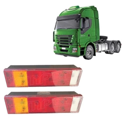Par Lanterna Traseira Com Vigia e Soquete Para Caminhão Iveco Stralis Tector 99463244 99463242