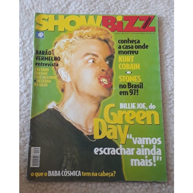 Revista Show Bizz Edição 132 Ano 12 Número 7 Julho/ 96 Green Day