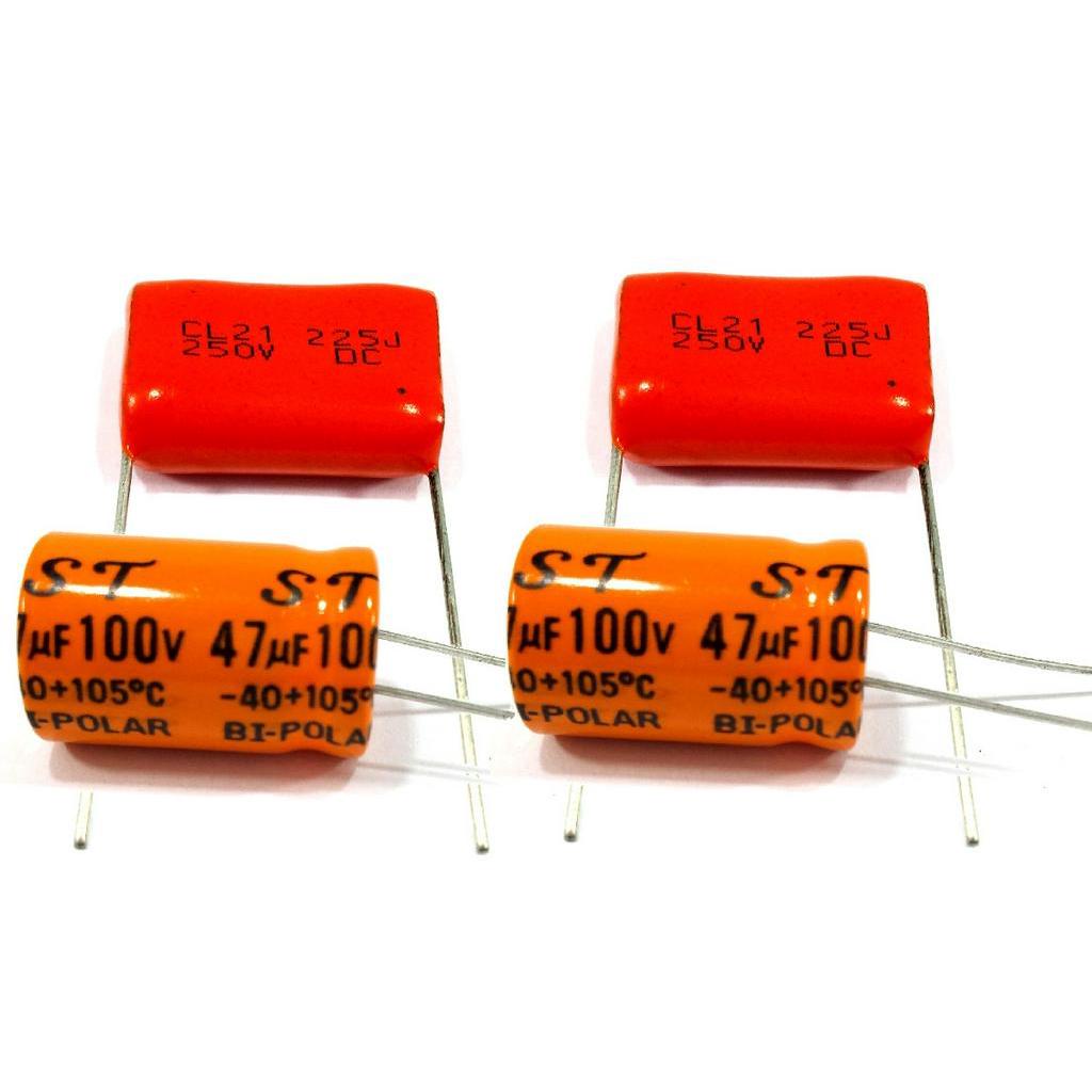 2 Capacitor Bipolar 47x100 E 2 Capacitor Poliester 2m2x250v 47uf 100v Driver Corneta Super 5916