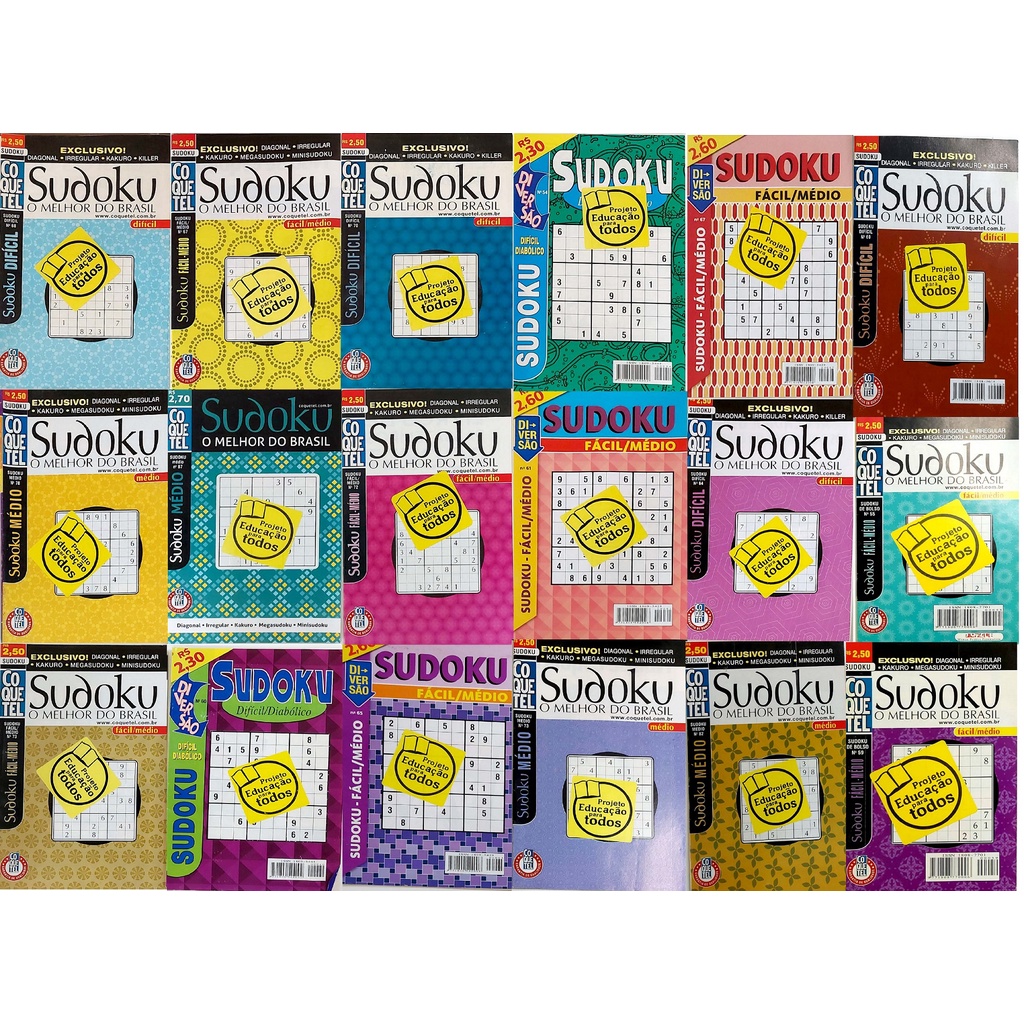 10 Revistas Sudoku - Sem Repetição