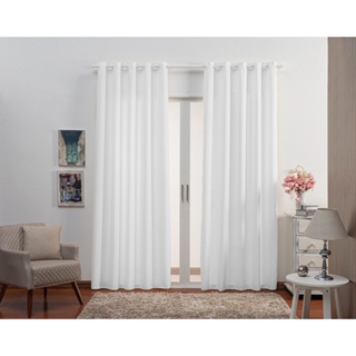 Cortina Oxford Lisa Roma Filomena Tecido Grosso para Janela 3,00x3,00 Ilhos/Varão de sala/quarto/escritório em Oferta na Shopee