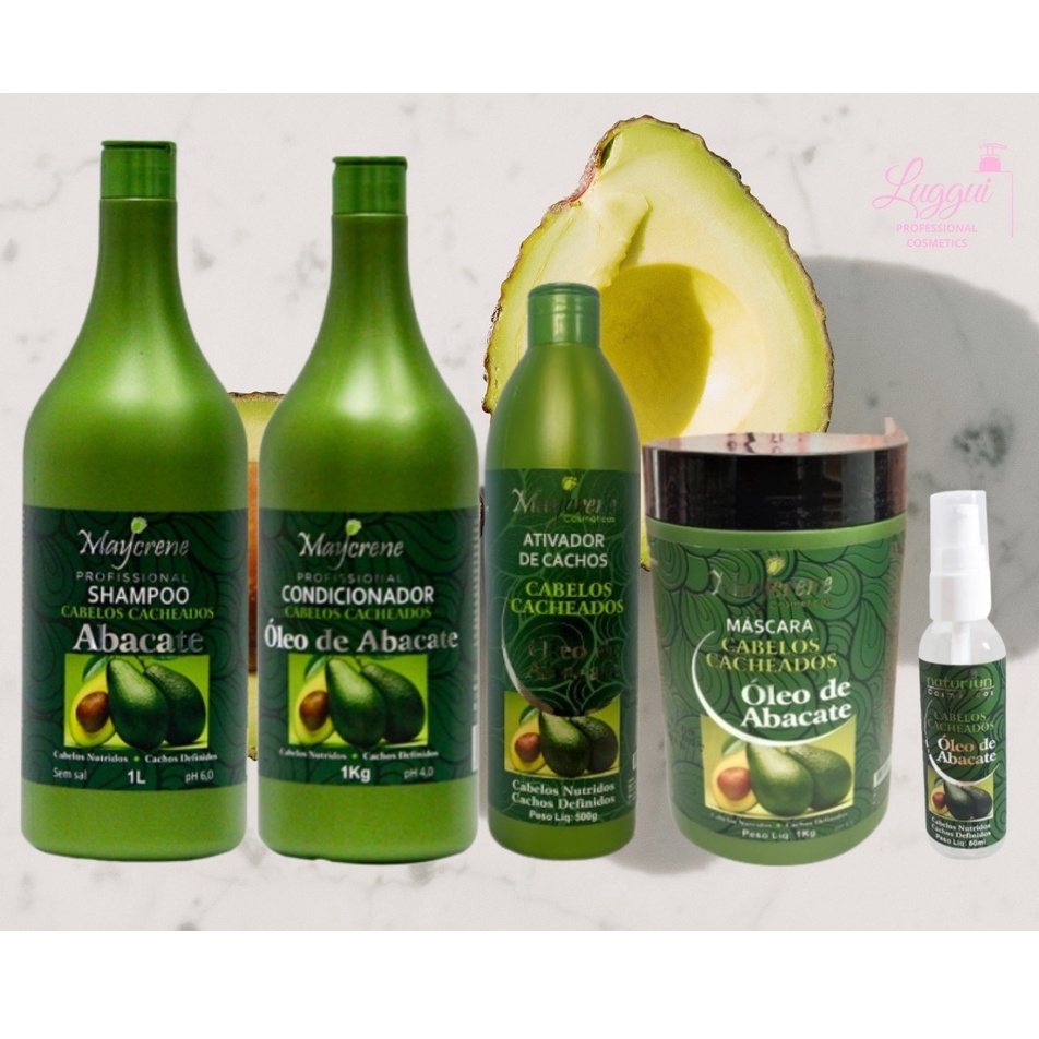 Kit Cabelos Cacheados Linha Profissional   Shampoo 1l + Condicionador 1l+ Mascara 1Kg + Ativador de Cachos 500 e Reparador de Pontas 60ml