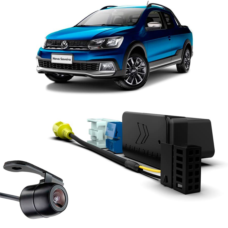 Interface com Camera de Re Saveiro 2016 a 2020 Plug and Play