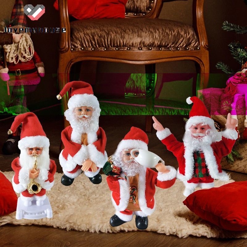 Papai Noel Elétrico A Pilha Operado Dançando Música Papai Noel Boneco  Ornamentos De Natal Para Casa | Shopee Brasil