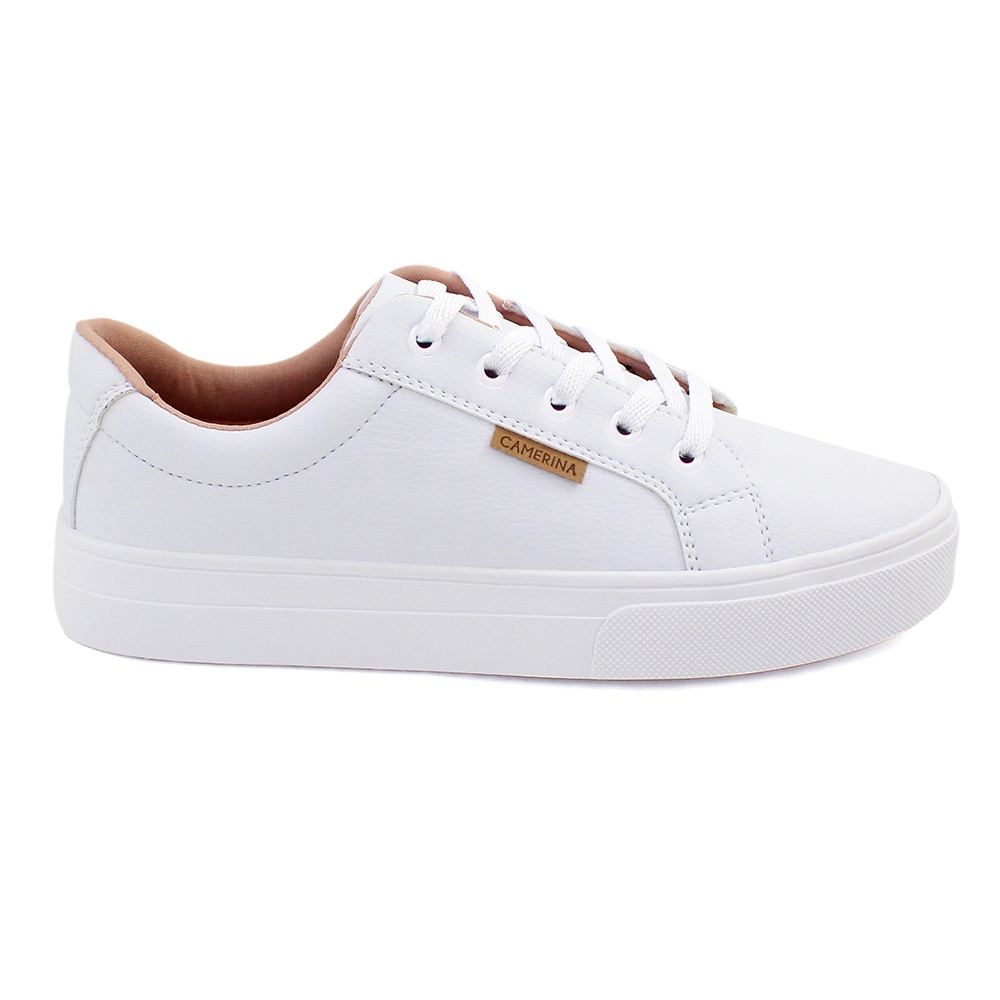 Tênis Branco Feminino Casual Leve Perfeito para o Dia a Dia