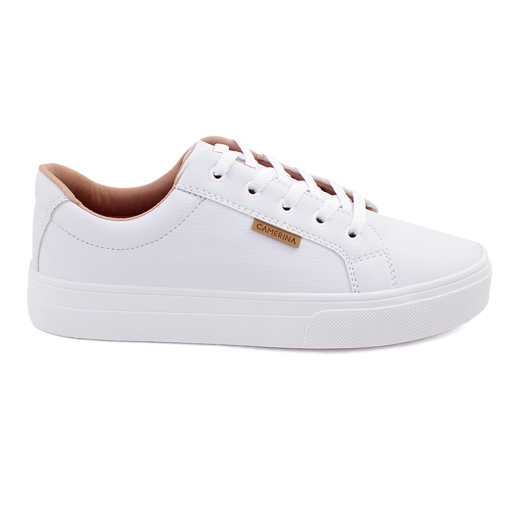 Tênis Branco Feminino Plataforma Original Sapatênis Casual