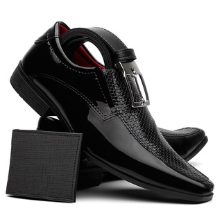 Sapato Masculino Social Kit Cinto mais Carteira Envio Imediato! | Shopee Brasil