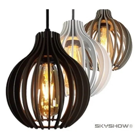 Lustre Bella Madeira Retro Vintage Lustre Industrial Pendente
