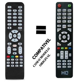 Controle Remoto UNIVERSAL PARA TV HQ COMPATIVEL COM O MODELO ORIGINAL Hq Hqtv32hd