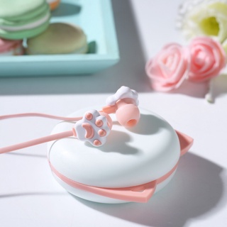 Novo adorável desenho animado bonito Garra de gato 3,5 mm Jack com fio fones de ouvido intra-auriculares Fone de ouvido infantil com microfone para IPhone Xiaomi com capa