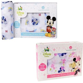 Fralda De Pano Estampa Disney - Caixa Com 5 em Oferta na Shopee