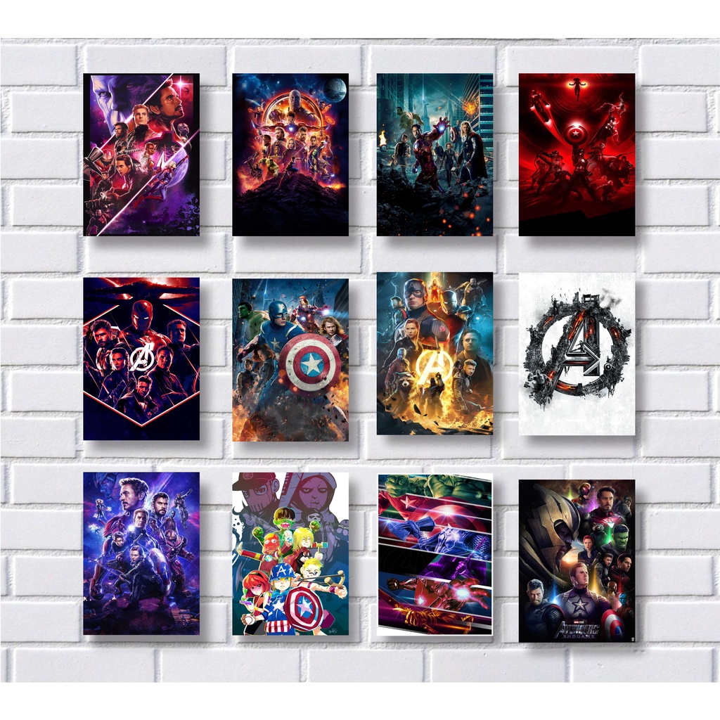Placa Quadro Decorativo em Mdf Marvel Vingadores Homem de Ferro Capitão America Hulk Thor Viúva Negra  Thanos