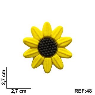 Aplique Emborrachado Kit 10 Unidades FLORES PRIMAVERA, ABELHA e BORBOLETA para sapatos e artesanatos