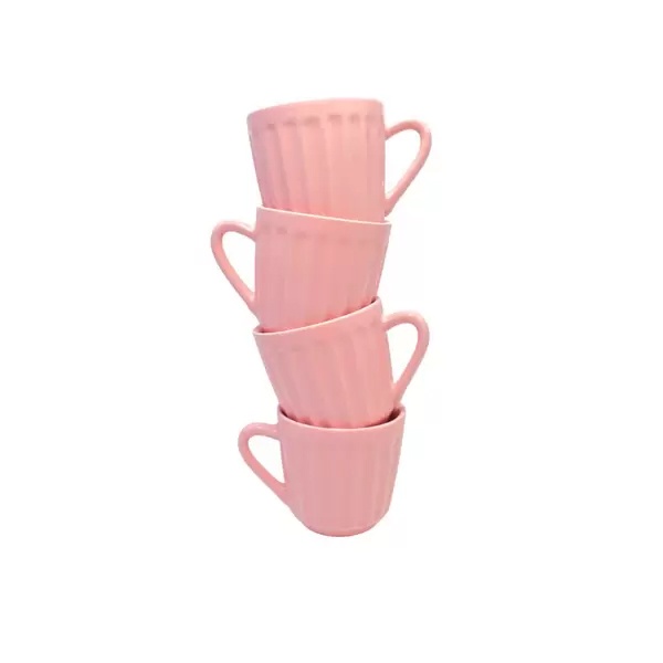 Jogo 4 Xícaras Caneca De Porcelana 150ml Alta Durabilidade Café Chá Chocolate Quente Cappu...