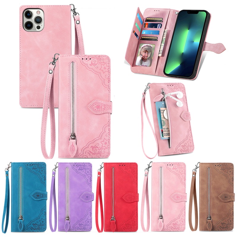 Lucky Flower Flip Case Para Samsung Galaxy S25 S24 Plus Ultra A16 M15 M55 M54 M5