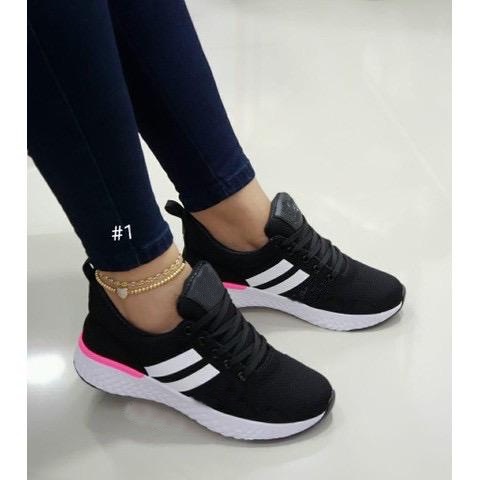 Tênis Feminino Boost Esportivo Leve Caminhada Academia Preto
