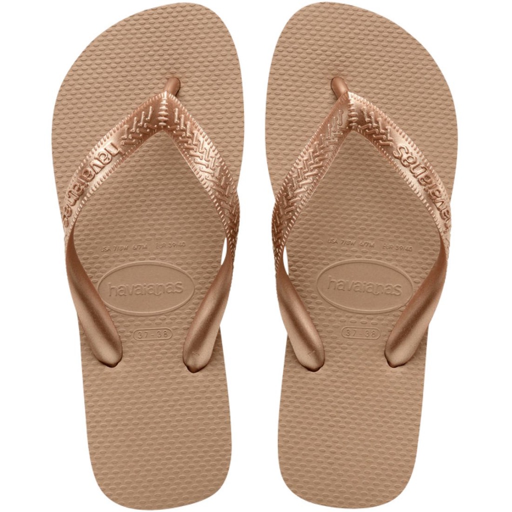 Chinelo Havaianas TOP ROSE GOLD , perfeita para seu look de a qualquer hora ! em Oferta na Shopee