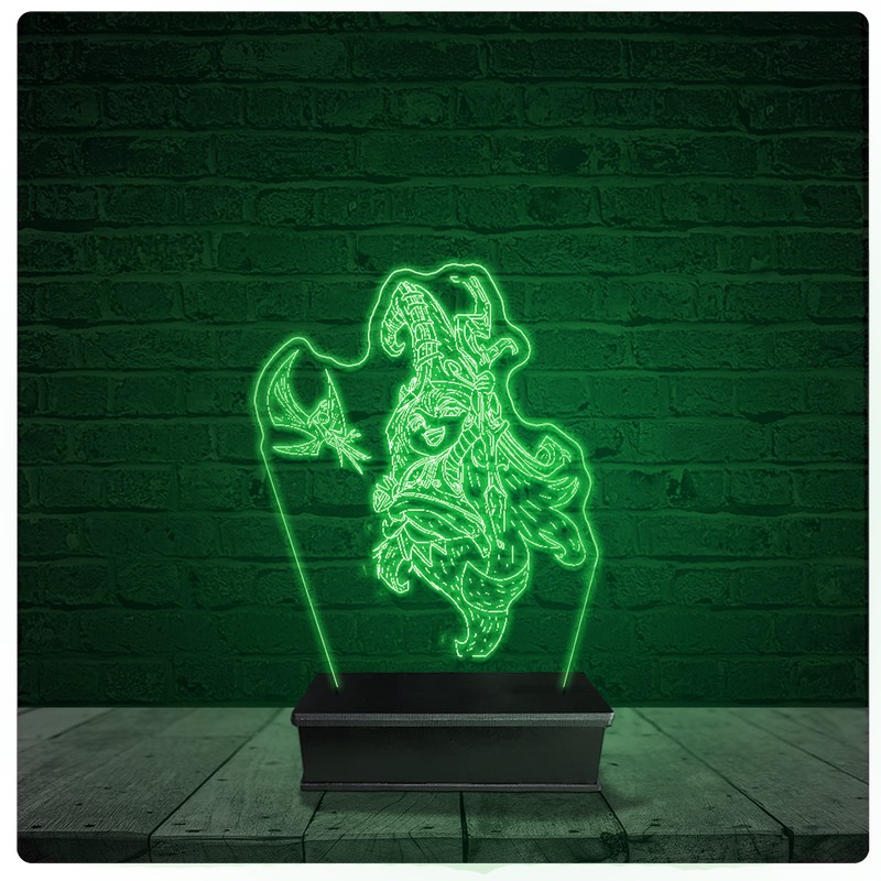 Luminária Abajur Acrílico Led - Lulu League Of Legends LOL