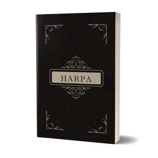 Harpa Letra Gigante Capa Brochura Preta