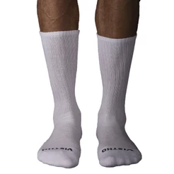 Meia de Vôlei Cano Médio sem costura VISTHO Branco/Preto 33/38